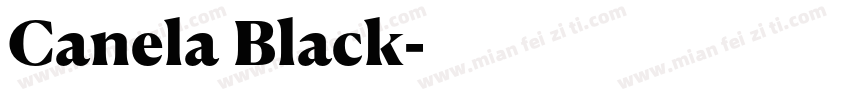 Canela Black字体转换